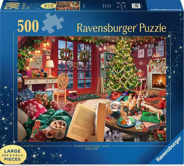 Ravensburger Cozy Christmas Retreat 500 Large Piece Format Puzzle image 0